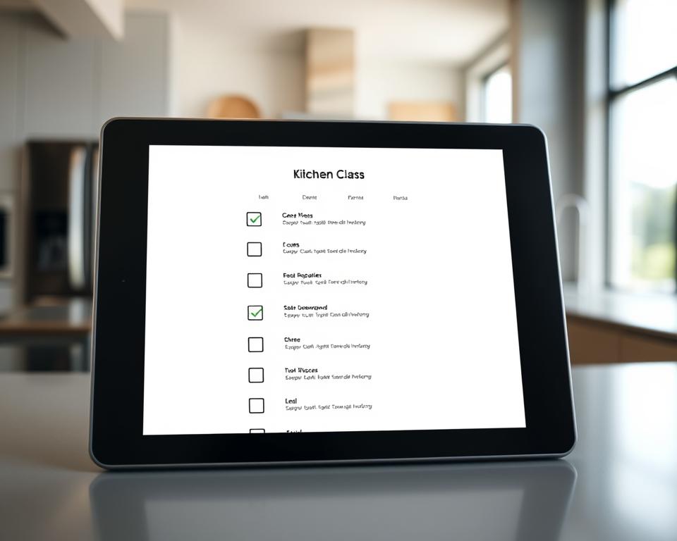 digital checklist kitchen